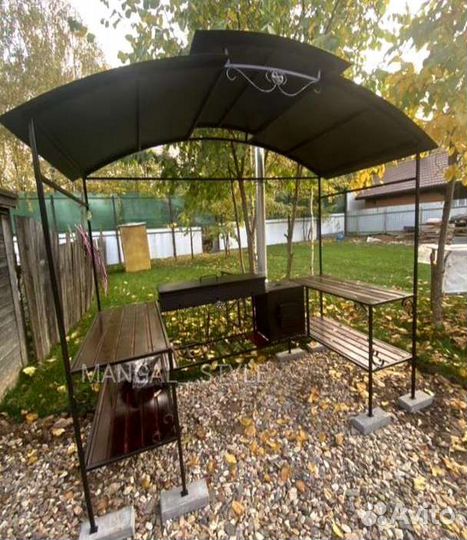 Мангал с крышей