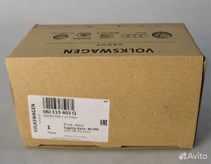 Фильтр масляный для 1.8/2.0tfsi 06J115403Q VAG