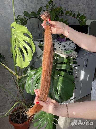 Волосы для наращивания натуральные б/у 60см