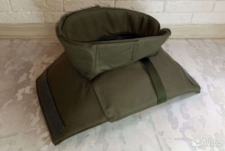 Защита шеи на бронежилет олива