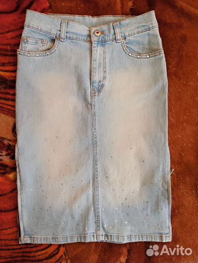 Джинсовая юбка 42
