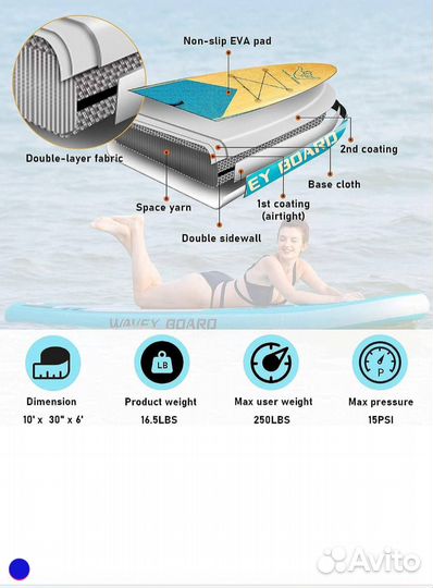 Сап борд / sup доска Amazon