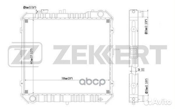 Радиатор охл. дв. Kia Sportage 97- mk-1062 Zekkert