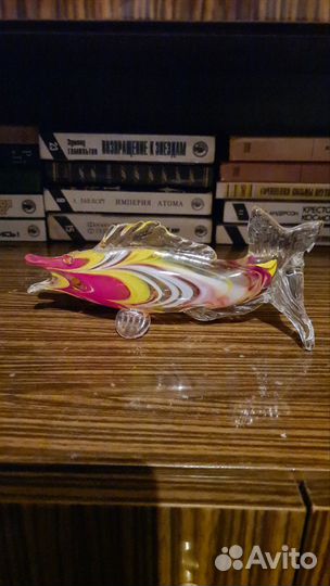 Рыбка из цветного стекла винтаж СССР