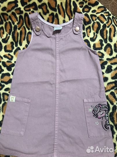 Джинсовый сарафан для девочки 104