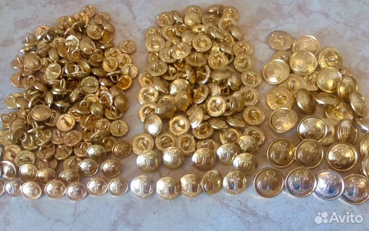 Пуговицы вмф с якорем 14 мм, 18 мм, 22 мм