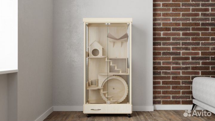 Клетка Витрина для шиншилл дегу грызунов хорька Р6