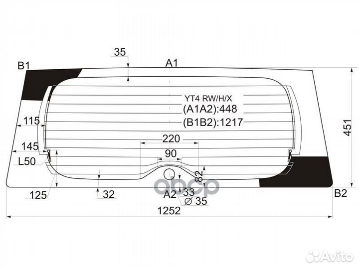 Стекло заднее с обогревом suzuki escudo/grand V