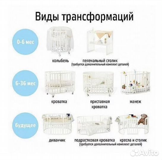 Детская кроватка с маятником Nuovita