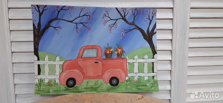 Картина гуашью