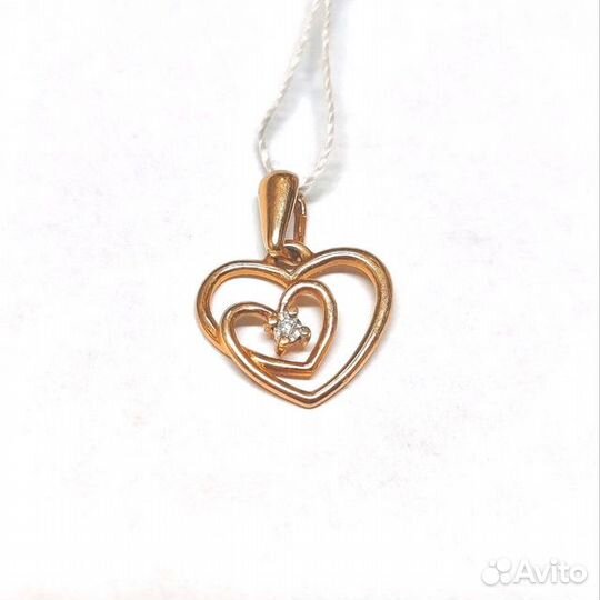 Подвеска с природным камнем Золото