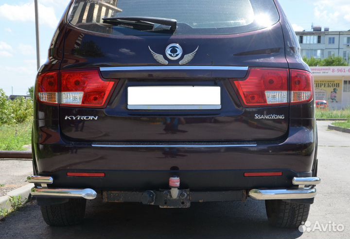 Ssang Yong Kyron 2007 Защита заднего бампера