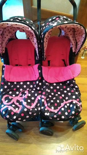 Коляска трость для двойни