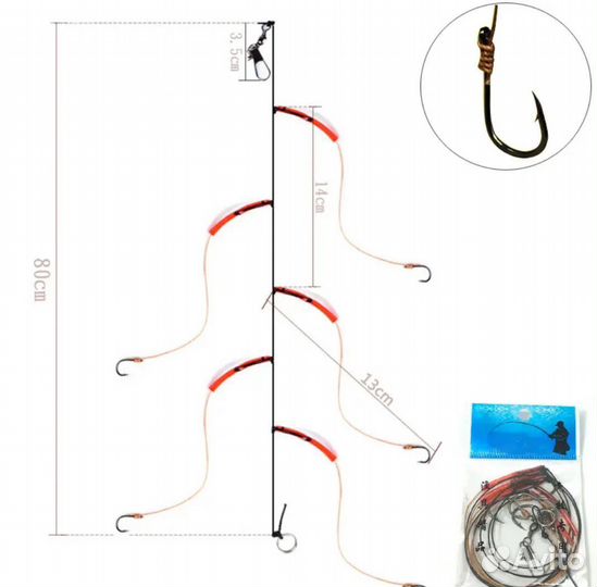Набор крючков на 400 шт., монтаж на 5 крюч