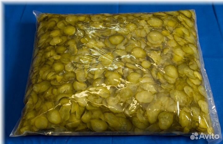 Огурцы маринованные для хот-догов резаные слайсами