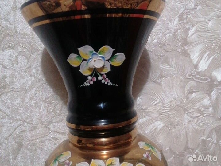 Ваза богемское стекло Чехословакия