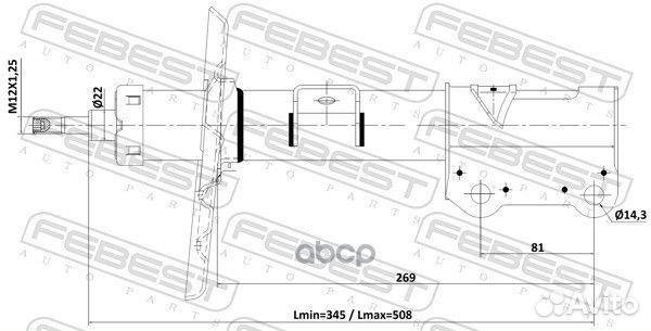 Амортизатор передний левый GAS.twin tube 021100
