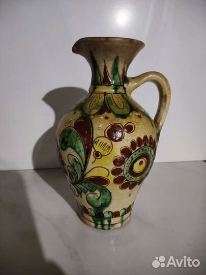 Глиняный кувшин СССР Гуцульская керамика