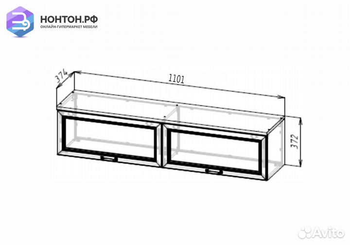Шкаф навесной Александрия шкн-105 сосна санторини