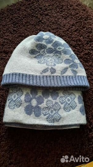 Комплект шапка и шарф женский