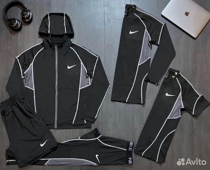 Рашгард Nike мужской комплект 5 в 1