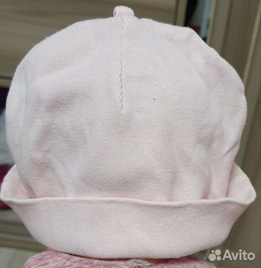 Шапочка на новорожденного, хлопок, р-р 35-40