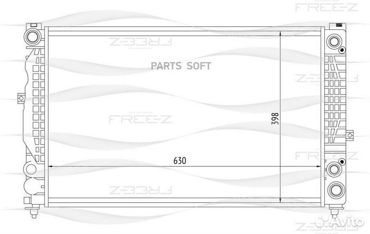 Радиатор охлаждения audi A6/S6 97- 4B0121251L