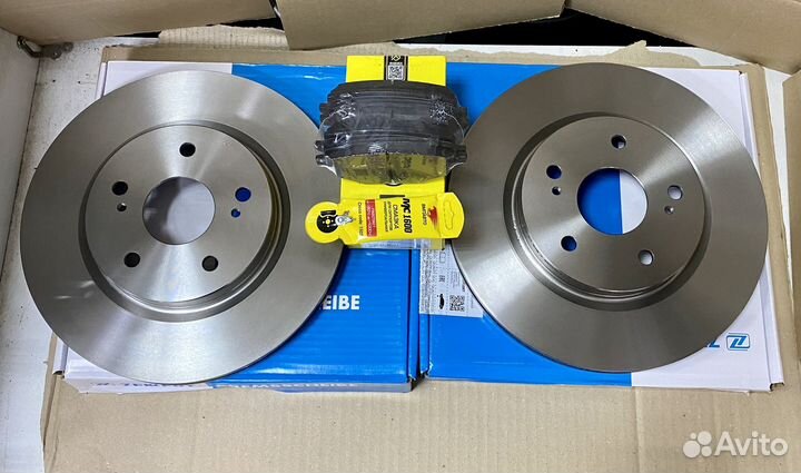 Тормозные диски + колодки перед. Geely Coolray