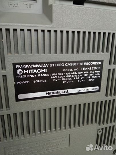 Магнитофон hitachi TRK -8200 E