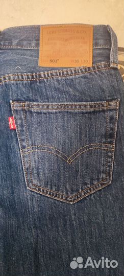 Мужские джинсы levis 501 30-30 оригинал