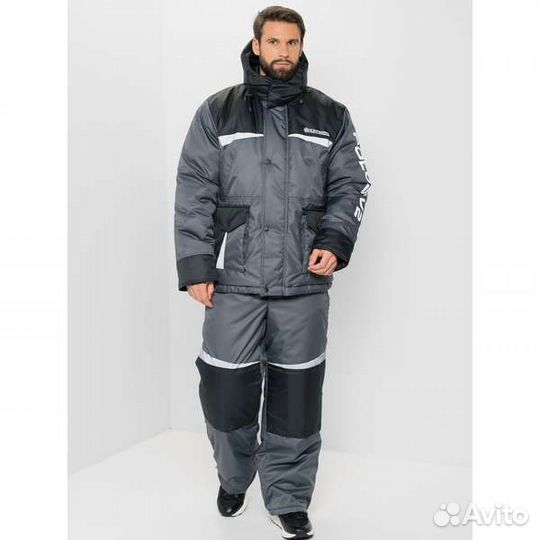 Костюм зимний Huntsman Полюс V-2 сер.-чер тк. Cell