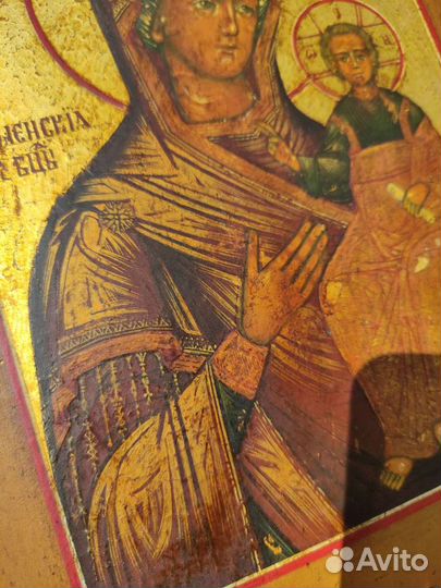 Старинная икона Смоленская, Одигитрия, 19 век