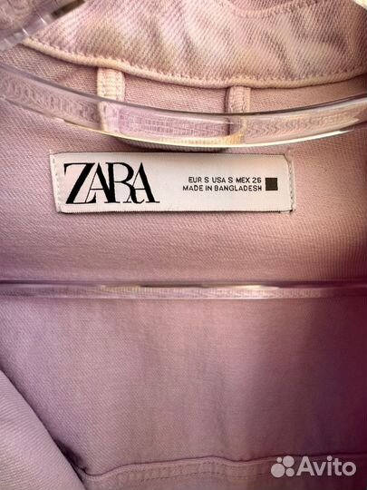 Джинсовая куртка zara женская оверсайз