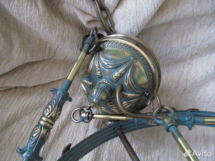 Люстра винтаж латунь