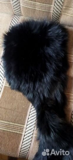 Шапка лисья вязанная
