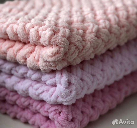 Плед детский вязаный ручная работа