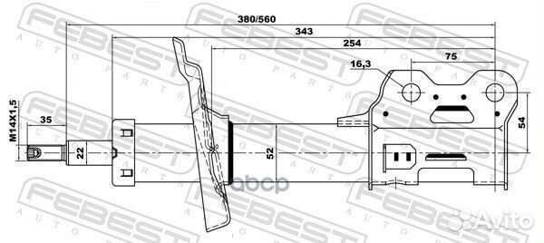 Амортизатор передний левый GAS.twin tube 181100