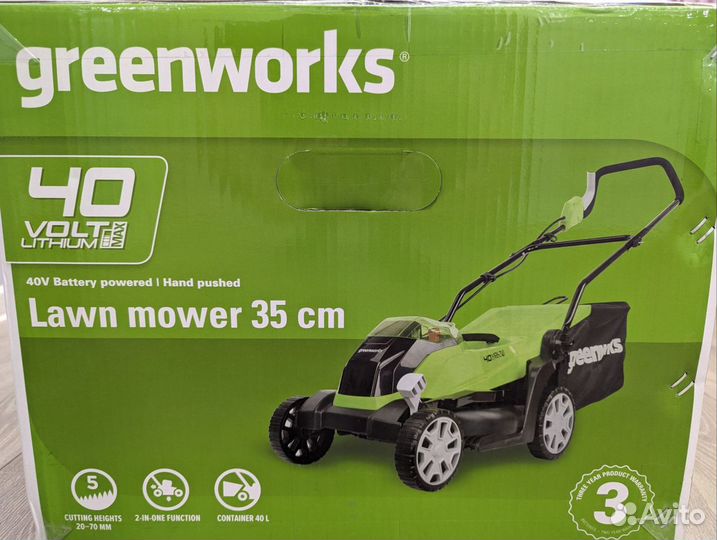 Газонокосилка Greenworks G40LM35 2501907