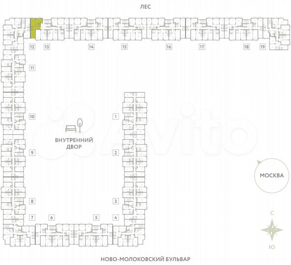 2-к. квартира, 65,1 м², 9/9 эт.