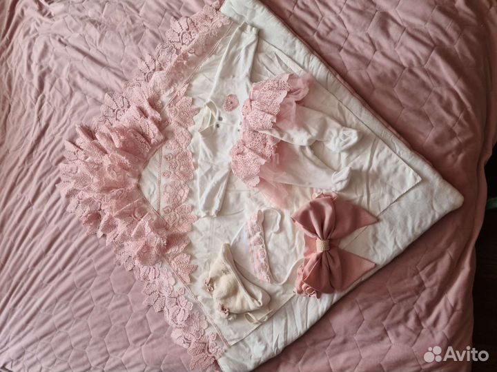 Конверт на выписку для девочки весна- осень