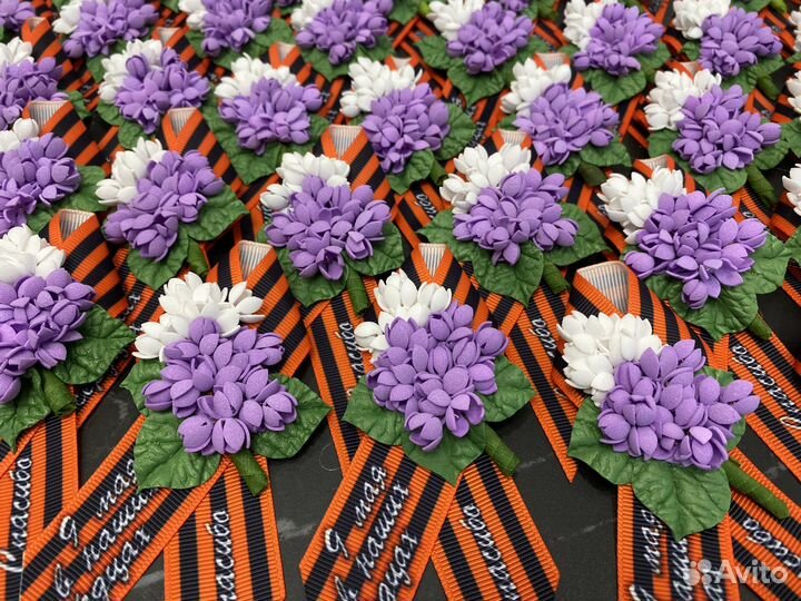 Георгиевская лента брошь 9 мая