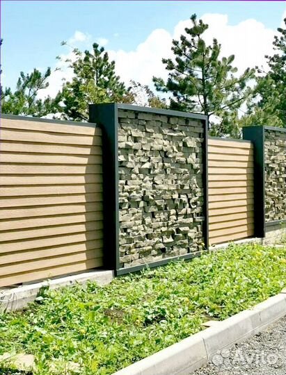 Забор из жалюзи ламелей