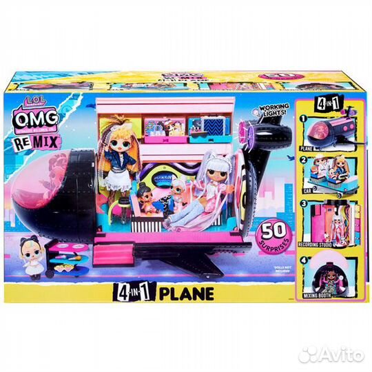 Игрушка LOL 571339 Самолет-трансформер OMG Remix