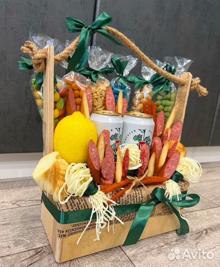 Мужские съедобные букеты, корзины, наборы, боксы