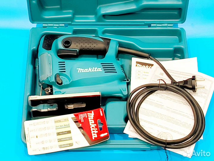 Лобзик Makita 4329кх1 ; 450W + пилки (кейс)