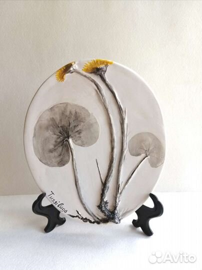 Панно ботанический барельеф