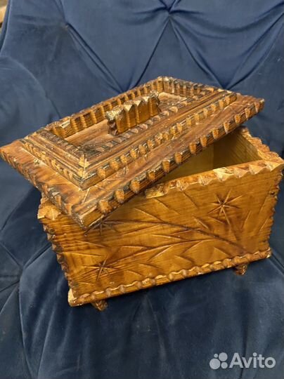 Шкатулка- копилка деревянная СССР
