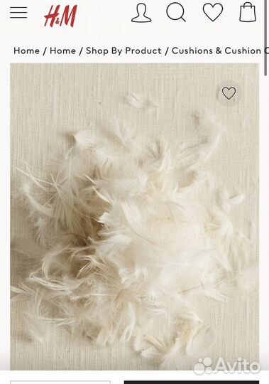 H&M home подушки 40x60