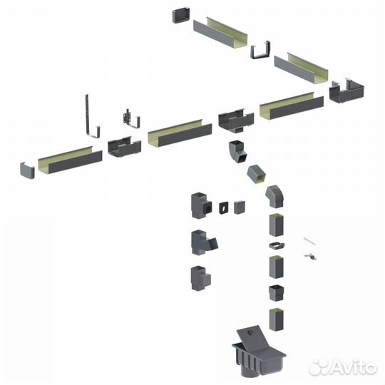 Водосточная система krop, пвх, квадратная