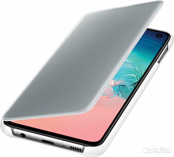 Оригинальный Чехол Clear View Samsung S10e (белый)